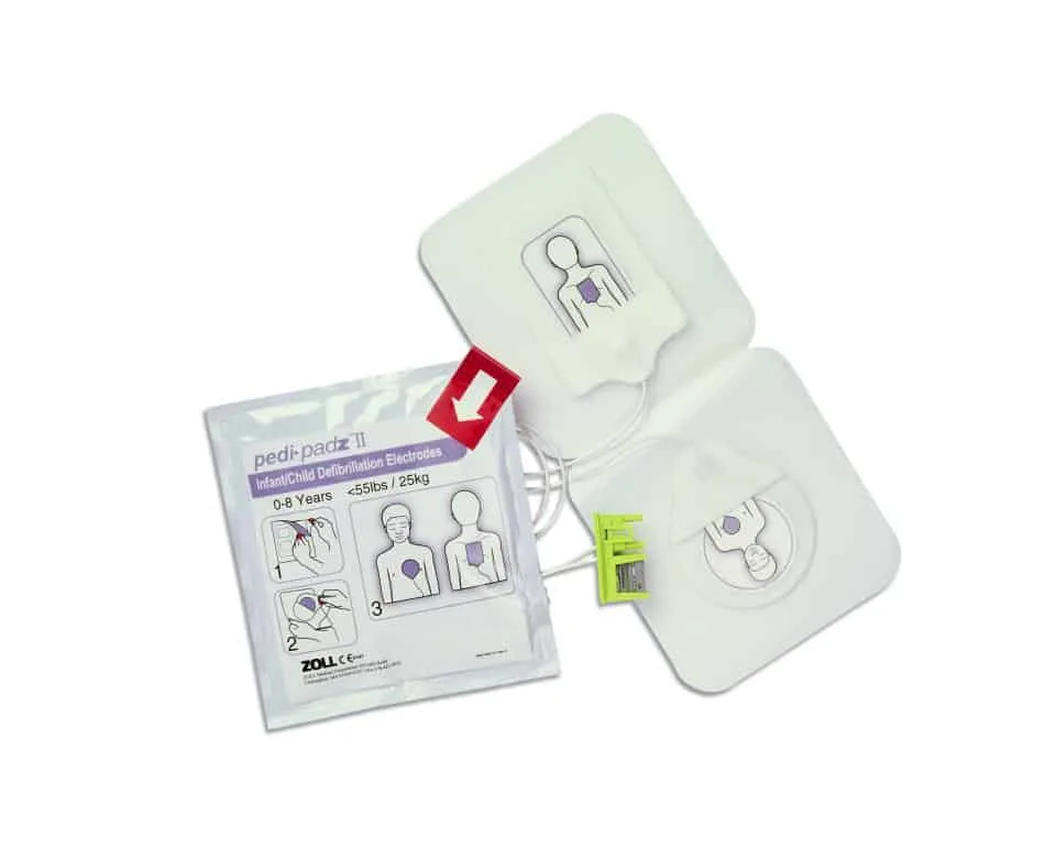 ZOLL Pedi-padz II paediatric electrodes for the ZOLL AED Plus